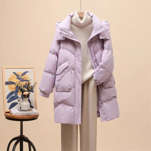 2025新款羽絨棉服棉衣女中長款脫卸帽百搭加厚韓版寬松顯瘦外套潮 2025新款羽絨棉服棉衣女中長款脫卸帽百搭加厚韓版寬松顯瘦外套潮