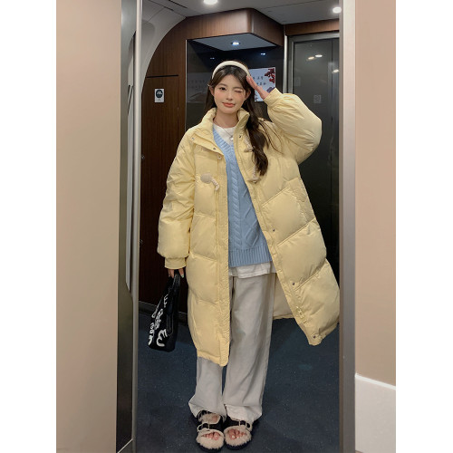 中長款棉服女秋冬季2025新款韓系棉衣小個子加厚外套牛角釦棉襖 中長款棉服女秋冬季2025新款韓系棉衣小個子加厚外套牛角釦棉襖