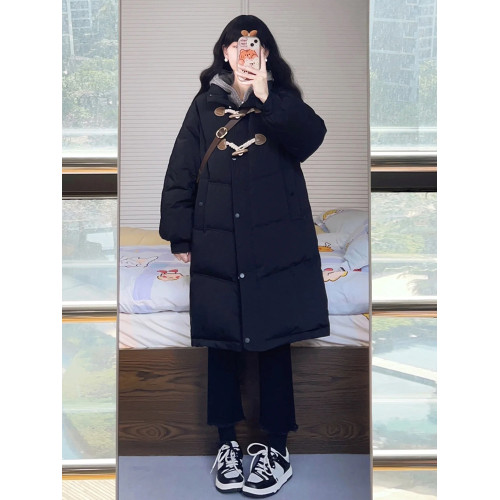 中長款棉服女秋冬季2025新款韓系棉衣小個子加厚外套牛角釦棉襖 中長款棉服女秋冬季2025新款韓系棉衣小個子加厚外套牛角釦棉襖