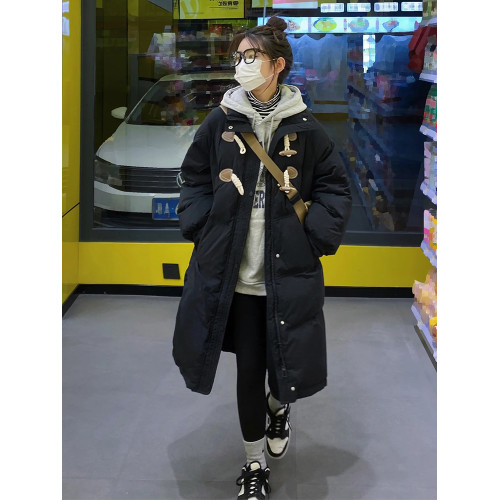 中長款棉服女秋冬季2025新款韓系棉衣小個子加厚外套牛角釦棉襖 中長款棉服女秋冬季2025新款韓系棉衣小個子加厚外套牛角釦棉襖