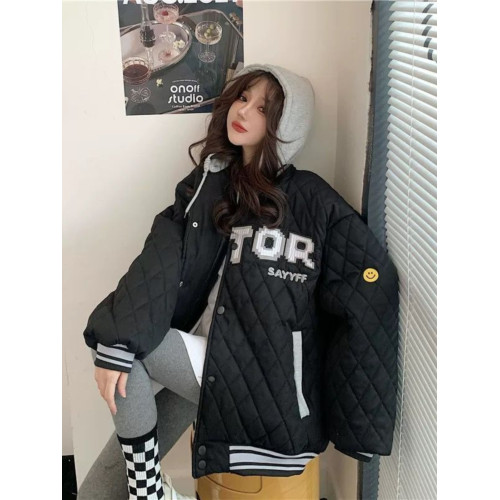 羽絨棉服少女生冬裝2024年新款初中高中學生棉襖短款棒球棉衣外套 羽絨棉服少女生冬裝2024年新款初中高中學生棉襖短款棒球棉衣外套