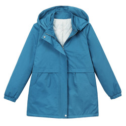 秋冬裝夾棉加厚外套女中年新款休閒短風衣大碼保暖媽媽棉衣棉服