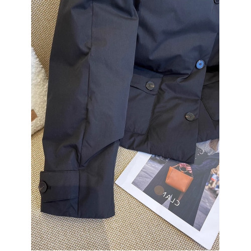 韓版簡約高級感純色翻領輕薄羽絨棉服女秋冬寬松百搭保暖棉衣外套