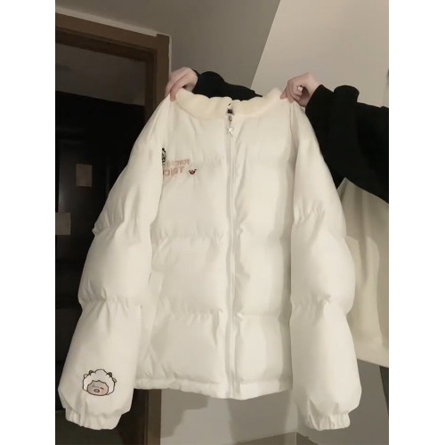 懶羊羊棉服外套女冬季麵包服保暖可愛學院拼接羊羔毛連帽棉衣棉襖 懶羊羊棉服外套女冬季麵包服保暖可愛學院拼接羊羔毛連帽棉衣棉襖