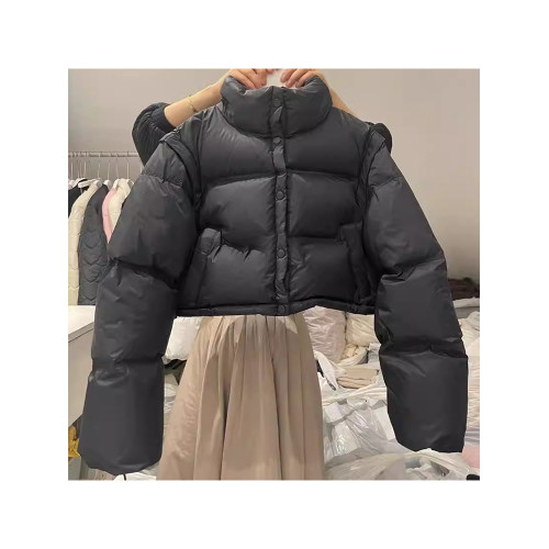 韓國東大門新款白色棉服外套女春秋短款棉襖小衆加厚棉衣馬甲上衣 韓國東大門新款白色棉服外套女春秋短款棉襖小衆加厚棉衣馬甲上衣