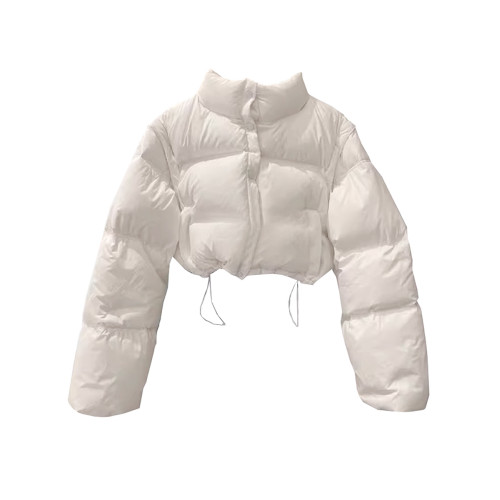 韓國東大門新款白色棉服外套女春秋短款棉襖小衆加厚棉衣馬甲上衣 韓國東大門新款白色棉服外套女春秋短款棉襖小衆加厚棉衣馬甲上衣