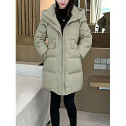 中長款棉衣棉服女冬季2025新款寬松大碼加厚保暖連帽羽絨棉襖外套