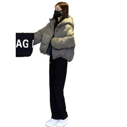 冬季2025新款小個子連帽短款羽絨棉服外套女加厚棉衣超好看麵包服