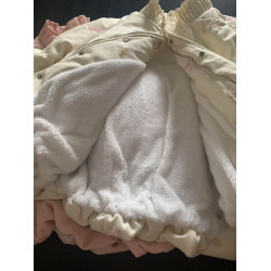 刺綉小羊棉服女外套秋冬季小個子立領寬松甜美學院風加絨加厚棉襖