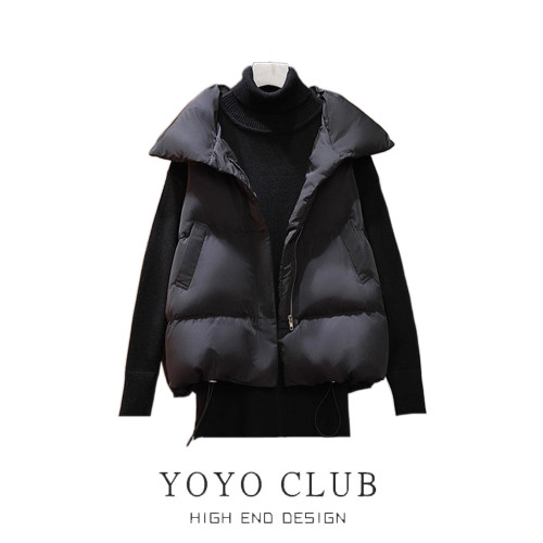 品牌折釦大碼羽絨棉馬甲女秋冬寬松坎肩外穿背心百搭洋氣馬夾外套 品牌折釦大碼羽絨棉馬甲女秋冬寬松坎肩外穿背心百搭洋氣馬夾外套