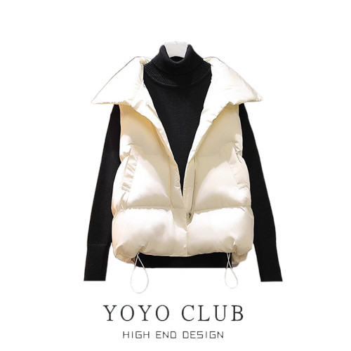 品牌折釦大碼羽絨棉馬甲女秋冬寬松坎肩外穿背心百搭洋氣馬夾外套 品牌折釦大碼羽絨棉馬甲女秋冬寬松坎肩外穿背心百搭洋氣馬夾外套