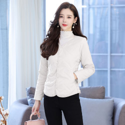 羽絨棉服女短款2024秋冬新款輕薄保暖內膽棉衣媽媽修身內穿小棉襖