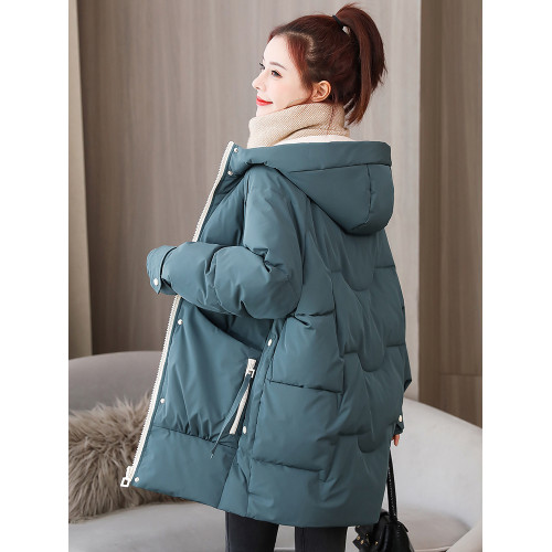 棉襖女中長款韓版修身顯瘦連帽棉衣2025冬季新款加厚大碼寬松棉服 棉襖女中長款韓版修身顯瘦連帽棉衣2025冬季新款加厚大碼寬松棉服