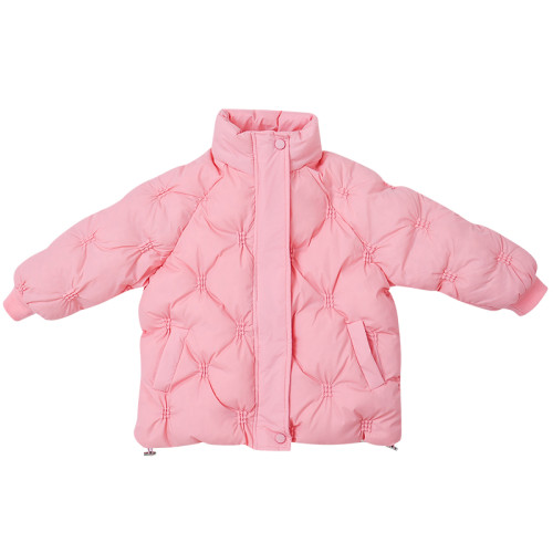 女寶寶羽絨棉服冬季女2童加厚綉花棉衣小女孩防寒中長款棉襖外套4