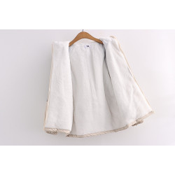 初中生夾棉外套女學院風青少年冬裝新款高中學生冬季新款加厚棉襖