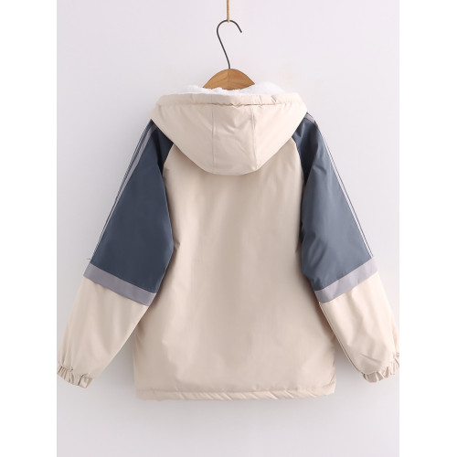 初中生夾棉外套女學院風青少年冬裝新款高中學生冬季新款加厚棉襖 初中生夾棉外套女學院風青少年冬裝新款高中學生冬季新款加厚棉襖