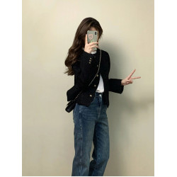 法式黑色小香風外套女秋季韓系短款高級感秋冬名媛小個子夾克上衣