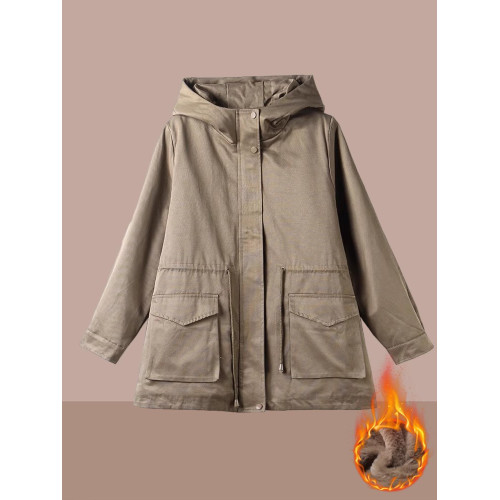 中長款派克棉服女士2025秋冬新款時尚休閒大碼加絨加厚夾棉衣外套 中長款派克棉服女士2025秋冬新款時尚休閒大碼加絨加厚夾棉衣外套