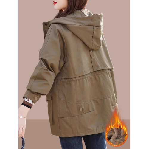 中長款派克棉服女士2025秋冬新款時尚休閒大碼加絨加厚夾棉衣外套 中長款派克棉服女士2025秋冬新款時尚休閒大碼加絨加厚夾棉衣外套