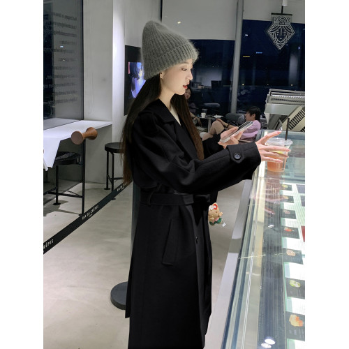 高級感燕麥色毛呢大衣女2025秋冬小個子韓系赫本風呢子羊毛呢外套