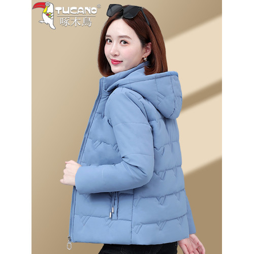 啄木鳥羽絨棉服女2025新款短款棉衣冬季爆款加絨加厚棉襖連帽外套 啄木鳥羽絨棉服女2025新款短款棉衣冬季爆款加絨加厚棉襖連帽外套