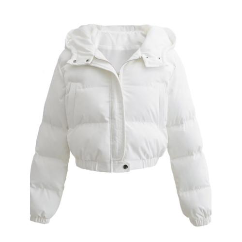 網紅氣質純色顯瘦保暖麵包棉服外套美式冬季高腰拉鍊立領夾克棉衣 網紅氣質純色顯瘦保暖麵包棉服外套美式冬季高腰拉鍊立領夾克棉衣