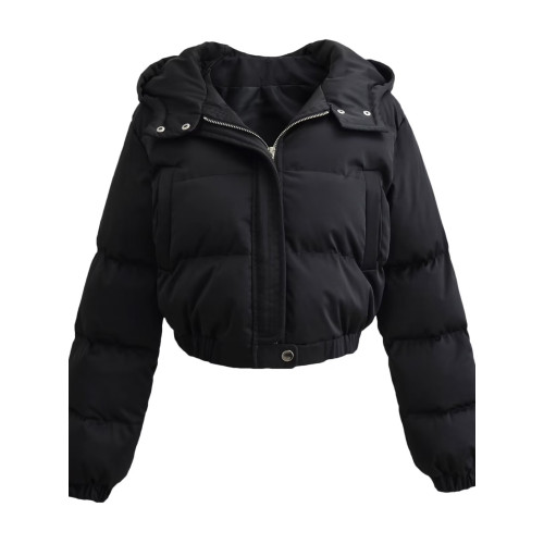 網紅氣質純色顯瘦保暖麵包棉服外套美式冬季高腰拉鍊立領夾克棉衣 網紅氣質純色顯瘦保暖麵包棉服外套美式冬季高腰拉鍊立領夾克棉衣