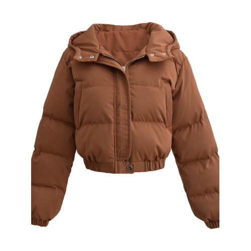 網紅氣質純色顯瘦保暖麵包棉服外套美式冬季高腰拉鍊立領夾克棉衣 網紅氣質純色顯瘦保暖麵包棉服外套美式冬季高腰拉鍊立領夾克棉衣