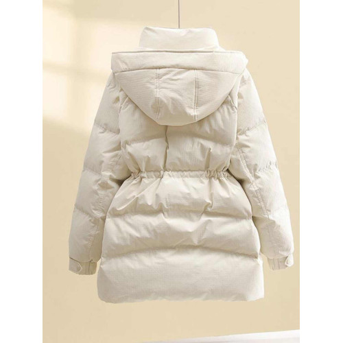 修身中長款羽絨服女冬季2025年新款高級感超好看連帽立領棉服外套 修身中長款羽絨服女冬季2025年新款高級感超好看連帽立領棉服外套