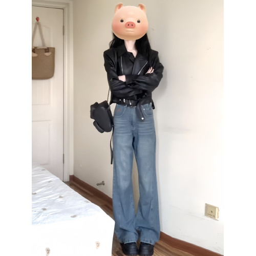 黑色皮衣外套女短款小個子2025春秋季復古機車服港風氣質pu皮夾克 黑色皮衣外套女短款小個子2025春秋季復古機車服港風氣質pu皮夾克