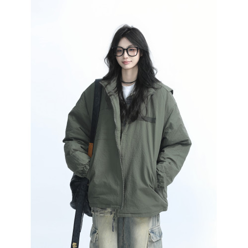 【坐吃山空】冬天雅丹風棕色棉服外套女中性風復古休閒保暖棉衣潮 【坐吃山空】冬天雅丹風棕色棉服外套女中性風復古休閒保暖棉衣潮