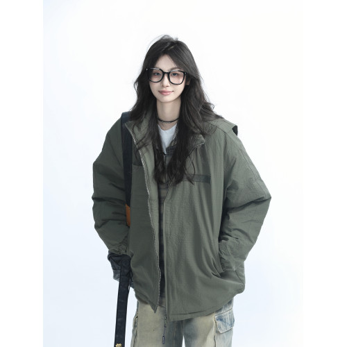 【坐吃山空】冬天雅丹風棕色棉服外套女中性風復古休閒保暖棉衣潮 【坐吃山空】冬天雅丹風棕色棉服外套女中性風復古休閒保暖棉衣潮