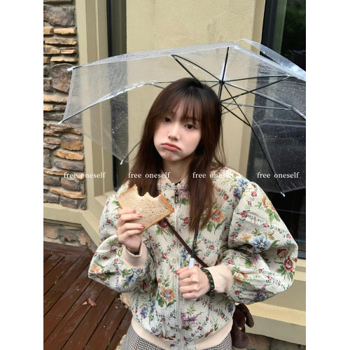 free oneself 復古油畫棉服女冬季設計感棉衣夾棉棒球服保暖外套 free oneself 復古油畫棉服女冬季設計感棉衣夾棉棒球服保暖外套