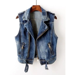 牛仔馬甲女短款外穿歐貨2025春秋季新款韓版洋氣個性時尚背心坎肩