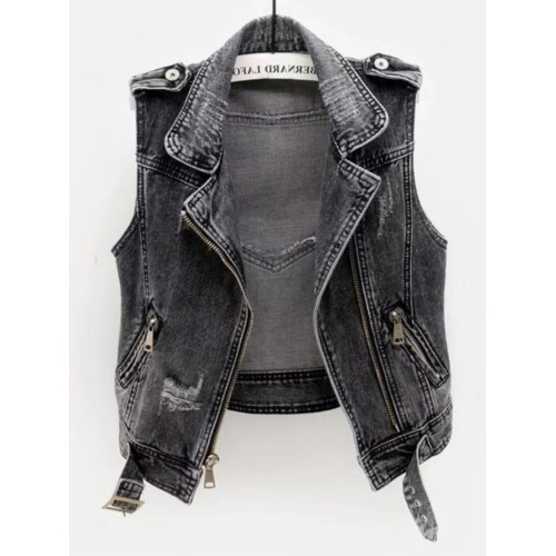 牛仔馬甲女短款外穿歐貨2025春秋季新款韓版洋氣個性時尚背心坎肩 牛仔馬甲女短款外穿歐貨2025春秋季新款韓版洋氣個性時尚背心坎肩