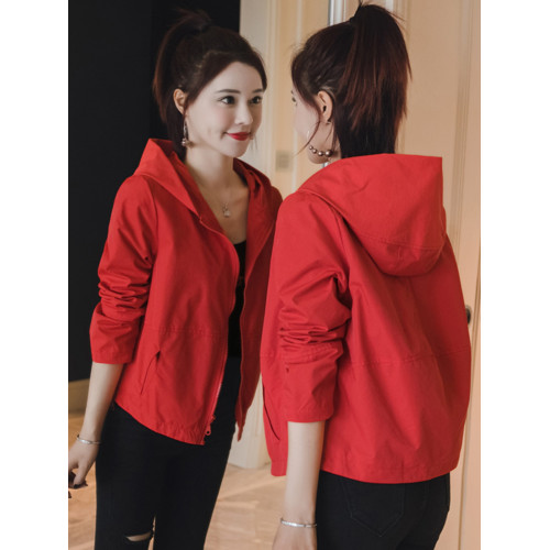 休閒外套女春秋短款小個子連帽2025新款百搭顯瘦女士長袖夾克上衣 休閒外套女春秋短款小個子連帽2025新款百搭顯瘦女士長袖夾克上衣