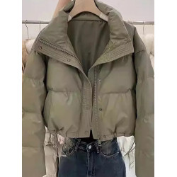 2025冬裝新款女士棉衣棉服短款小個子夾棉外套棉襖麵包服加絨加厚