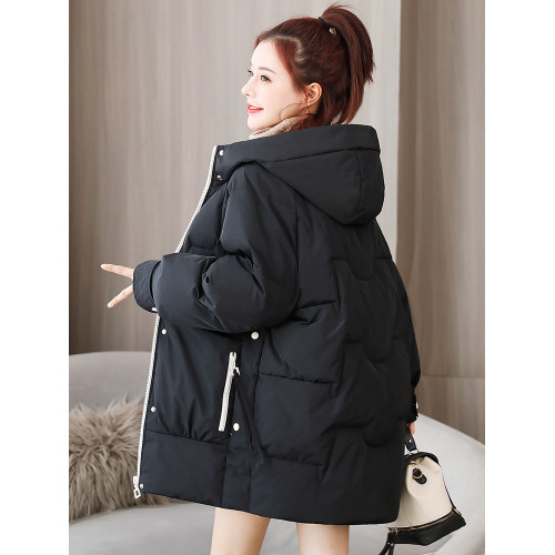 羽絨棉服女2025年冬季新款棉衣女中長款韓版寬松女士棉襖加厚外套 羽絨棉服女2025年冬季新款棉衣女中長款韓版寬松女士棉襖加厚外套