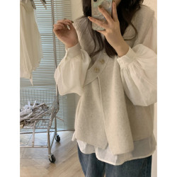 馬甲女日系慵懶風不規則設計感小衆曡穿新款2025早秋針織毛衣背心