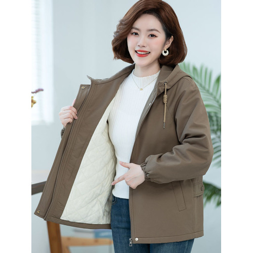 派克服棉衣女韓版2024新款中年媽媽保暖冬季加絨加厚棉襖外套大碼 派克服棉衣女韓版2024新款中年媽媽保暖冬季加絨加厚棉襖外套大碼