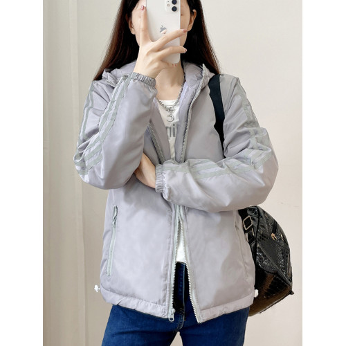 初冬二棉棉衣加棉外套女大碼寬松百搭胖mm薄棉連帽棉服夾克薄棉襖 初冬二棉棉衣加棉外套女大碼寬松百搭胖mm薄棉連帽棉服夾克薄棉襖