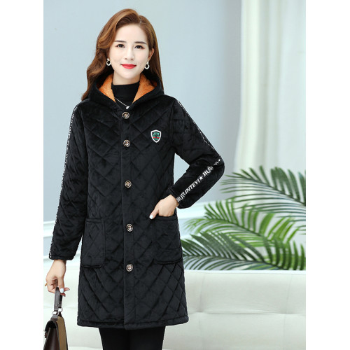 冬季三層保暖加絨加厚罩衣大人女長袖工作服廚房棉衣居家棉服外套 冬季三層保暖加絨加厚罩衣大人女長袖工作服廚房棉衣居家棉服外套