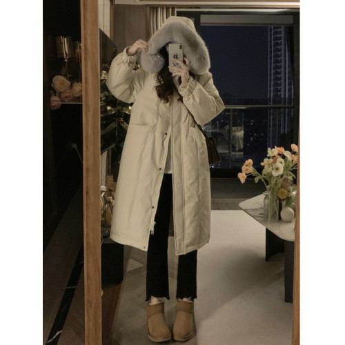 棉服女冬季2025年新款加厚中長款牛角釦韓系寬松小個子高級感外套 棉服女冬季2025年新款加厚中長款牛角釦韓系寬松小個子高級感外套