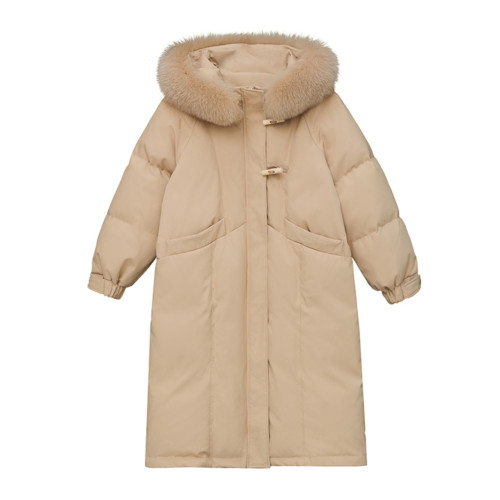 棉服女冬季2025年新款加厚中長款牛角釦韓系寬松小個子高級感外套 棉服女冬季2025年新款加厚中長款牛角釦韓系寬松小個子高級感外套