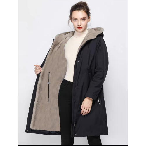 冬季大碼韓版加絨加厚派克棉衣棉服女內膽仿羊剪絨休閒寬松大衣厚 冬季大碼韓版加絨加厚派克棉衣棉服女內膽仿羊剪絨休閒寬松大衣厚