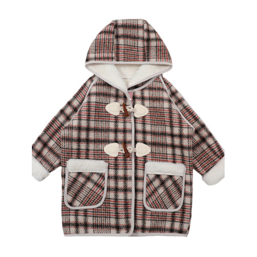 女小童呢大衣加絨冬季2025新款女寶寶韓版洋氣時尚小女孩加厚外套