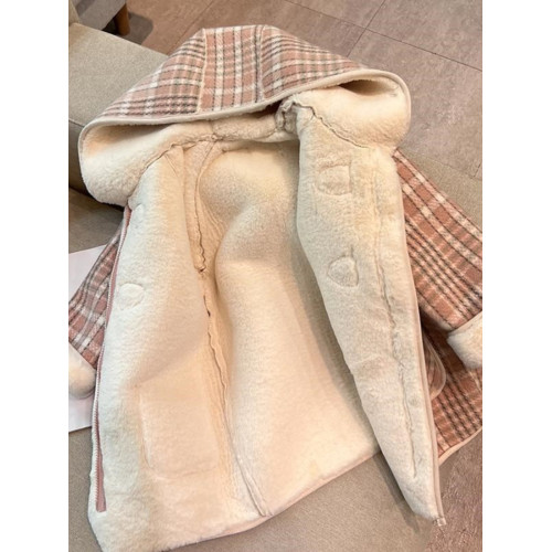 女小童呢大衣加絨冬季2025新款女寶寶韓版洋氣時尚小女孩加厚外套