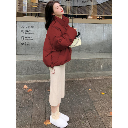 新年紅色棉服女冬季短款小個子麵包服2025新款加厚立領羽絨棉衣潮 新年紅色棉服女冬季短款小個子麵包服2025新款加厚立領羽絨棉衣潮