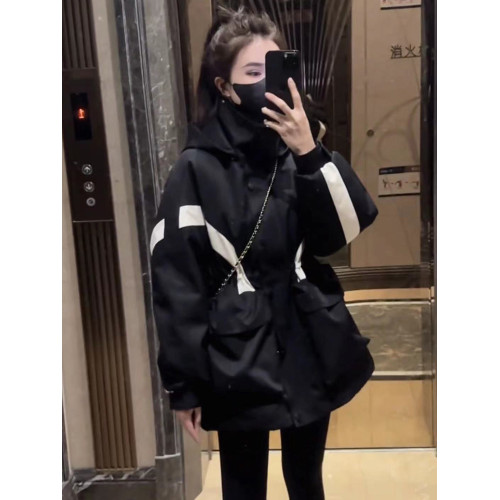 歐貨爆款連帽棉服沖鋒衣女秋冬2025新收腰顯瘦中長款夾棉風衣外套 歐貨爆款連帽棉服沖鋒衣女秋冬2025新收腰顯瘦中長款夾棉風衣外套
