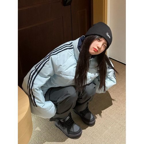 棉衣外套女2025冬裝新款三條杠加厚小個子短款寬松保暖立領棉服襖 棉衣外套女2025冬裝新款三條杠加厚小個子短款寬松保暖立領棉服襖